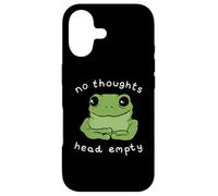 Custodia per iPhone 17 No Thoughts Head Empty Cute Frog Meme Aesthetic