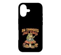 Custodia per iPhone 17 No Thoughts Just Vibes Frog Mindfulness Meditation Mushroom