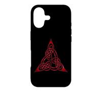 Custodia per iPhone 17 Nodo Triangolo Con Fili Doppiati Rosso