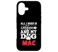 Custodia per iPhone 17 Nome Cane Mac All In Need Is Coffee Il mio cane si chiama Mac