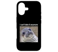 Custodia per iPhone 17 Non ce la faccio più Silly Seal Meme