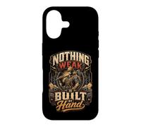 Custodia per iPhone 17 Nothing Deak Built By Hand Construction Worker Citazione