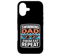 Custodia per iPhone 17 Nuoto Papà Nuotare Mangia Ripeti Divertente Piscina