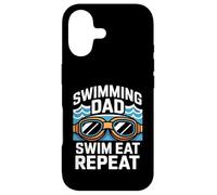 Custodia per iPhone 17 Nuoto Papà Nuotare Mangia Ripeti Divertente Piscina