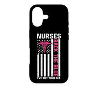 Custodia per iPhone 17 Nurse Back The Blue I've Got Your Six American Flag