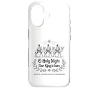Custodia per iPhone 17 O Notte Santa Il nostro re è qui Gesù Natale cristiano