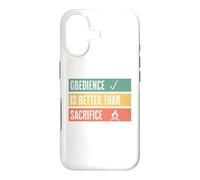 Custodia per iPhone 17 Obedience is better than sacrifice Relationship VS Religion