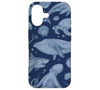 Custodia per iPhone 17 Ocean Life Sea Whale Dolphin Beach 90s Vintage Graphic