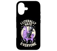 Custodia per iPhone 17 Odio letteralmente tutti Divertente Tristo Mietitore Lama Introverso