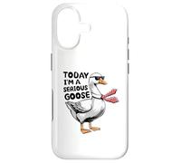 Custodia per iPhone 17 Oggi sono un'oca seria Funny Silly Serious Goose