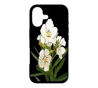 Custodia per iPhone 17 Oleandro bianco contorno nero Art