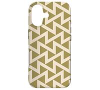 Custodia per iPhone 17 Olive Beige Brown Zigzag Triangle Arrow Earth Pattern