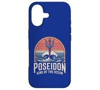 Custodia per iPhone 17 Opera d'arte retrò Poseidon King of the Ocean Trident Waves