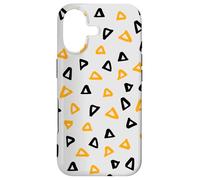 Custodia per iPhone 17 Orange Black Grey Triangles Pyramid Street Art Pattern