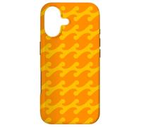 Custodia per iPhone 17 Orange Yellow Wavy Lines Vibrant Organic Flowing Pattern