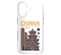 Custodia per iPhone 17 Osaka, notte, orizzonte, pagoda, castello, e, moderno, torri