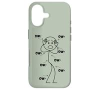 Custodia per iPhone 17 Ow Ow Stick Character Figure Humor Chronic Pain Awareness
