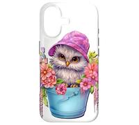Custodia per iPhone 17 Owl In Spring Flower Bucket For Women And Girls Baby Bird