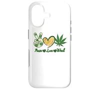 Custodia per iPhone 17 Pace Amore Erba Marijuana Cannabis Retro Vintage