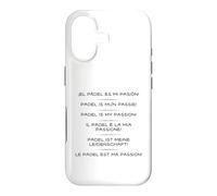 Custodia per iPhone 17 Padel è la mia passione in sei lingue!
