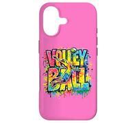 Custodia per iPhone 17 Pallavolo Ragazze Graffiti Paint Splash Womens Sport Graphic