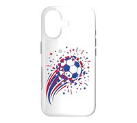 Custodia per iPhone 17 Pallone da calcio dinamico, frammenti frantumati, stelle e coriandoli