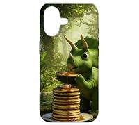 Custodia per iPhone 17 Pancakes Dinosaur Stacking Colazione nella giungla