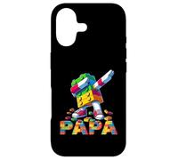 Custodia per iPhone 17 PAPA Master Builder Dabbing Building Blocks Father's Day Fun