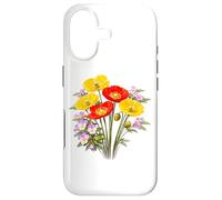 Custodia per iPhone 17 Papaveri rossi e gialli e viole del pensiero Full Bloom Shapes Mania