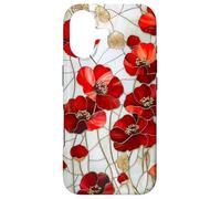 Custodia per iPhone 17 Papaveri rossi macchiati Art Deco Wildflower Floral Poppies