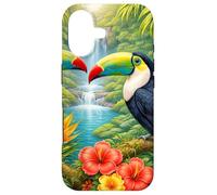 Custodia per iPhone 17 Paradiso della giungla della cascata dei tucani tropicali