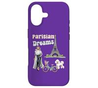 Custodia per iPhone 17 Parisian Dreams, Torre Eiffel, cane e bicicletta, Love Paris