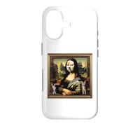 Custodia per iPhone 17 Parodia gatta Mona Lisa - Arte classica con ironia