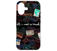 Custodia per iPhone 17 Passaporto mondo timbri viaggi francobolli I need travel
