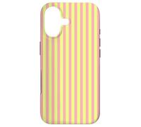 Custodia per iPhone 17 Pastel Pink and Green Striped Spring Color Design