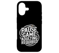 Custodia per iPhone 17 Pause Game Adulting Required Le lotte dei giocatori -