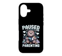 Custodia per iPhone 17 Paused For Parenting Gamer Bear Nuovo genitore