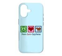 Custodia per iPhone 17 Peace Love Capibara Carino Capibara