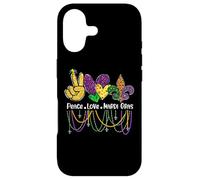 Custodia per iPhone 17 Peace Love Mardi Gras Perline da donna Carnival Parade