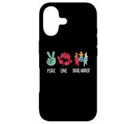 Custodia per iPhone 17 Peace Love Social Work Social Worker Job Pride