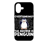 Custodia per iPhone 17 Pensare troppo La risposta è Penguin Divertente Insegnante di Matematica