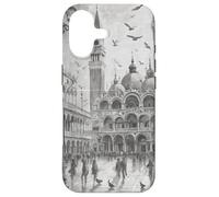Custodia per iPhone 17 Piazza San Marco Venezia Veneto Italia disegno vintage