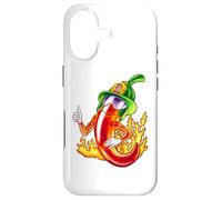 Custodia per iPhone 17 Piccante vigile del fuoco peperoncino fumetto divertente fuoco eroe disegno