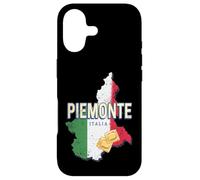 Custodia per iPhone 17 Piemonte Italia Retro Regione Mappa Vintage Pasta Souvenir
