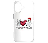 Custodia per iPhone 17 Pinguini di Natale Pace Love Cute Baby Xmas Babbo Pinguino