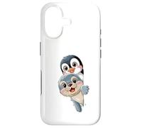 Custodia per iPhone 17 Pinguino Kawaii E Baby Seal Amici Per Bambini