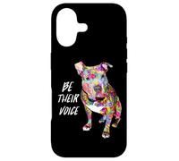 Custodia per iPhone 17 Pitbull Hippie sii la loro voce, mamma cane carino