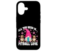 Custodia per iPhone 17 Pittie Mom Gnome Graphic All You Need Is Pitbull Love