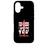 Custodia per iPhone 17 Poiché io conosco i piani che ho per te - Geremia 29:11 Versetto