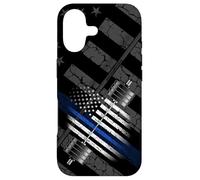 Custodia per iPhone 17 POLICEMAN and LEO POWERLIFTING - THIN BLUE LINE USA FLAG